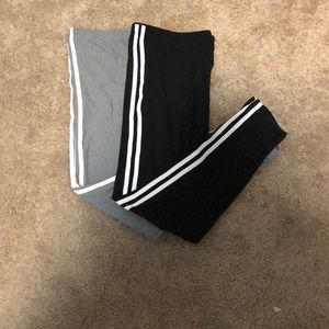 Grey leggings/sweats and black leggings/sweats